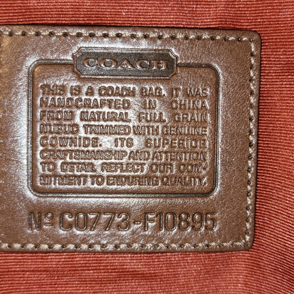 Coach Camel Tan Suede Nubuck Leather Purse C0773-F10895 - Picture 3 of 4